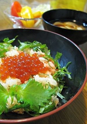 鮭といくらの香味おこわ-レシピのメイン写真