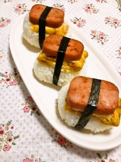 スパム風♡ハムまよ卵チーズおにぎり♪-レシピのメイン写真