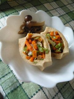 三色野菜入り 高野豆腐の煮物-レシピのメイン写真