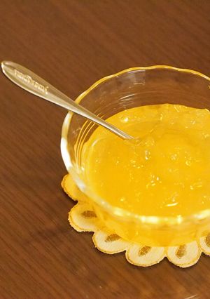 梅酒ゼリーに梅酒をかけて☆-レシピのメイン写真