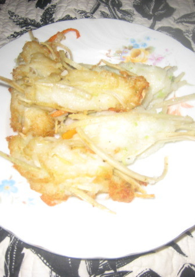 ごぼうとはんぺんのすり身揚げ-レシピのメイン写真