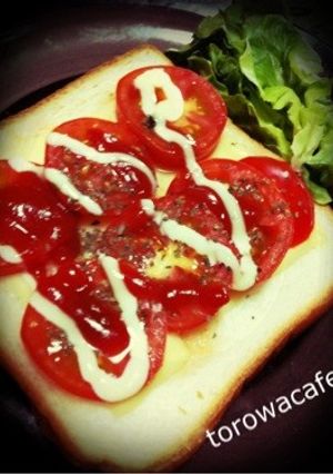トマトとチーズのオープンサンド-レシピのメイン写真
