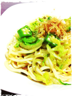 ダイエット♫いなにわうどん、おくら入り-レシピのメイン写真