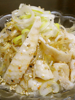 サッパリ♪鶏皮のねぎねぎゴマぽん和え-レシピのメイン写真