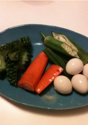 夏野菜とうずらの卵のピクルス-レシピのメイン写真