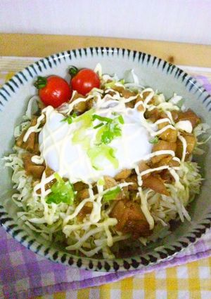レンジで簡単★温玉のせ照り焼きチキン丼-レシピのメイン写真