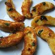 リンゴのバジル・パン粉焼き