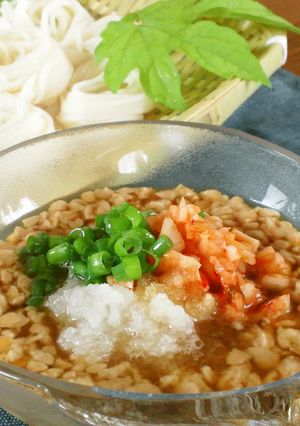 ピリ辛納豆そうめん-レシピのメイン写真