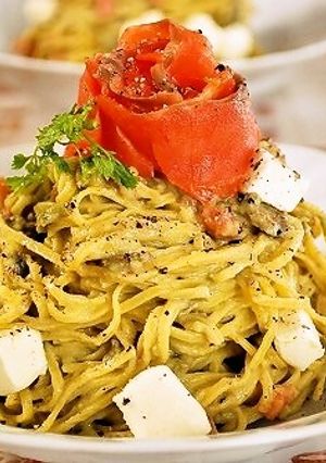 スモークサーモンとアボカドの冷製パスタ-レシピのメイン写真