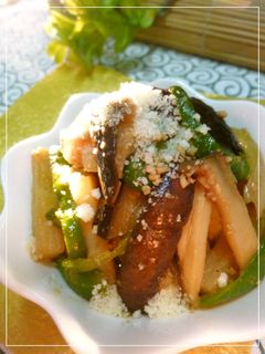 茄子と長芋とピーマンの炒め煮 カレー風味-レシピのメイン写真
