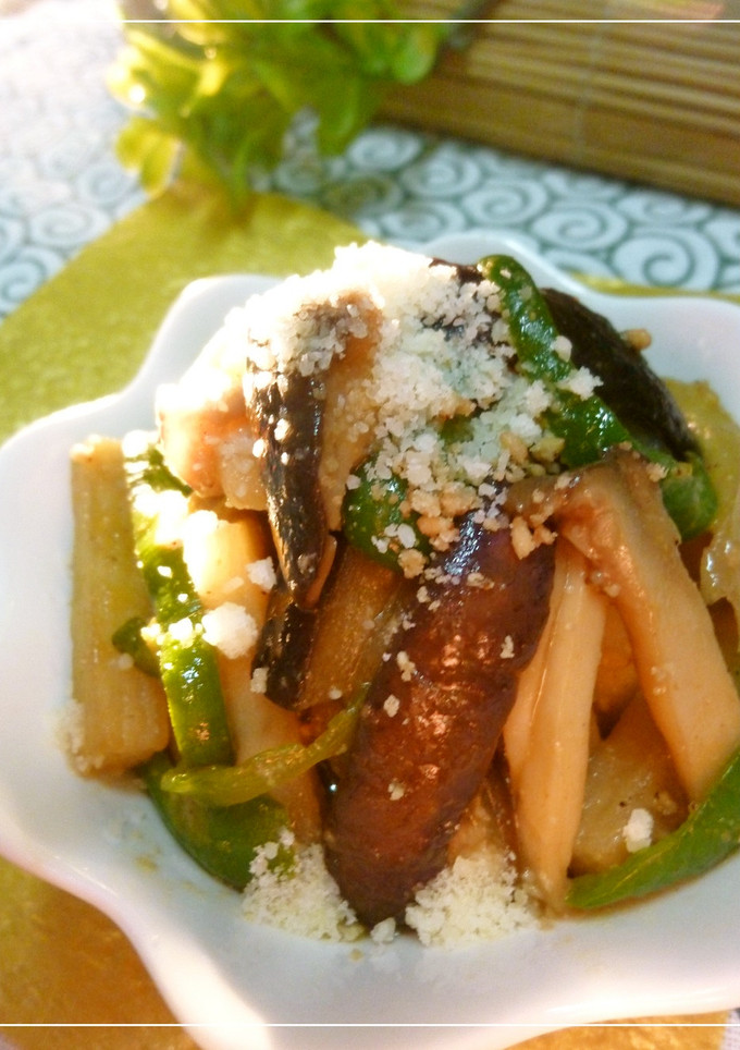 茄子と長芋とピーマンの炒め煮　カレー風味-レシピのメイン写真
