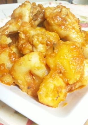 ほろほろ手羽元じゃがいものトマトソース煮-レシピのメイン写真