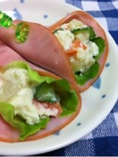 ☆ハム巻きポテトサラダ☆-レシピのメイン写真