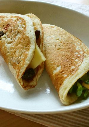 グラノーラ入りのヘルシーパンケーキ-レシピのメイン写真
