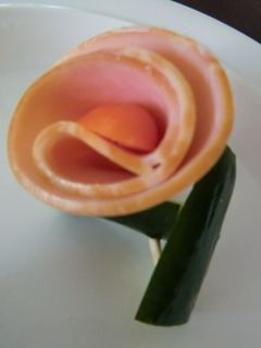 ハムのお花-レシピのメイン写真