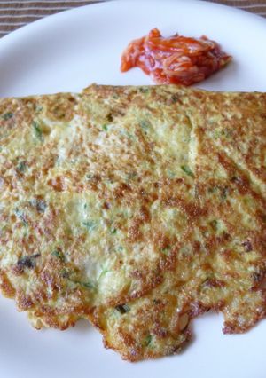 残った餃子の具で！チヂミ風お焼き☆-レシピのメイン写真