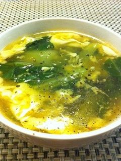 青梗菜と卵のスープ-レシピのメイン写真