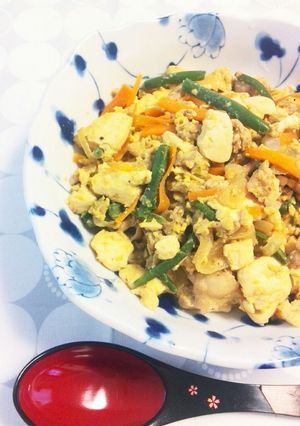 彩り野菜と豚肉の炒り豆腐☆-レシピのメイン写真