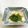 茹でるだけ♪芹のお浸し 赤貝と生湯葉添え