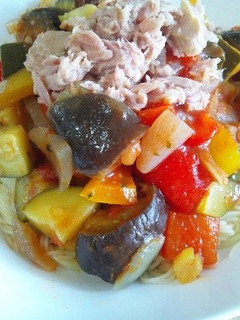 ラタトゥイユで冷製パスタ-レシピのメイン写真