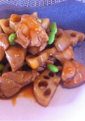 鶏肉とれんこんのチリソース炒め-レシピのメイン写真