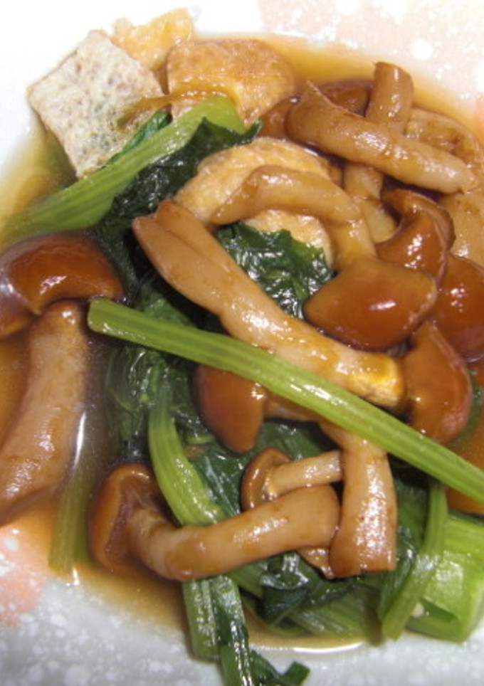 小松菜・油揚げ・やまなめのさっと煮-レシピのメイン写真
