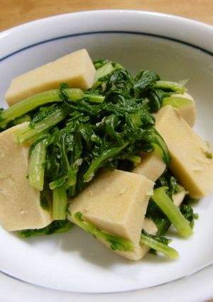 簡単！大根葉と高野豆腐のめんつゆ煮-レシピのメイン写真