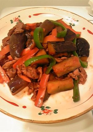 茄子と豚肉の辛味噌炒め-レシピのメイン写真