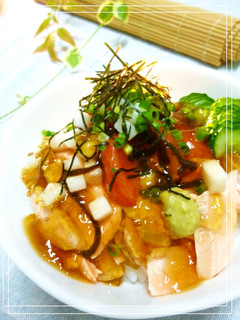 秋鮭のポン酢ジュレ丼-レシピのメイン写真