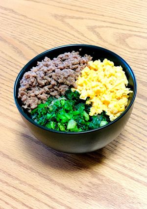 牛そぼろで☆三色丼-レシピのメイン写真