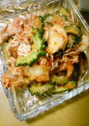 ゴーヤ豚キムチ-レシピのメイン写真