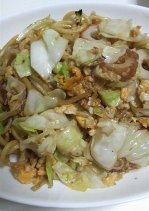 ちゃんぽん麺の焼きそば　卵入り-レシピのメイン写真