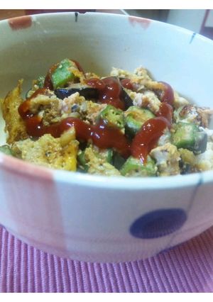 ナスとオクラののっけ丼-レシピのメイン写真