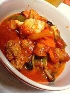 鶏胸肉といろいろ野菜のトマト煮込み。-レシピのメイン写真