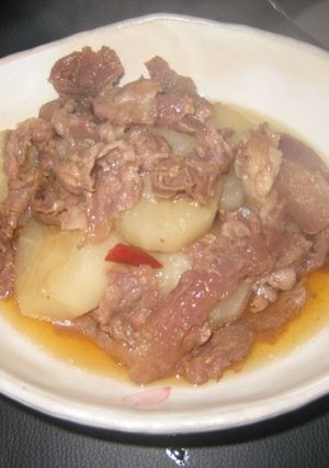 だいこんと牛すじ肉の甘辛煮-レシピのメイン写真