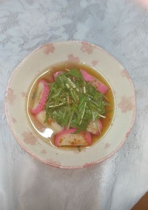 蒲鉾と水菜の焼き浸し-レシピのメイン写真