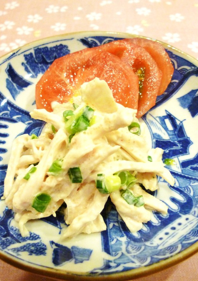レンジ蒸し鶏の☆簡単明太子マヨネーズ和え-レシピのメイン写真