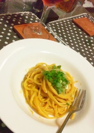 粒うにでつくるクリームパスタ-レシピのメイン写真