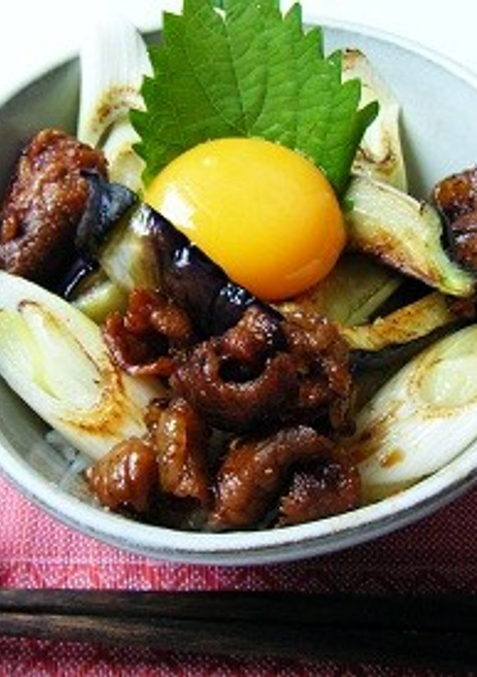 ナスとしょうが焼きの卵ごはん-レシピのメイン写真