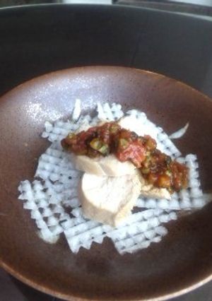 食べる梅トマトだれ-レシピのメイン写真