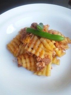 ポテトの鮭トマト炒め-レシピのメイン写真
