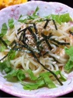 簡単!梅肉とササミのさっぱりパスタ-レシピのメイン写真