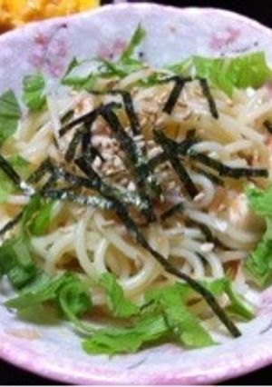 簡単！梅肉とササミのさっぱりパスタ-レシピのメイン写真