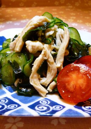 レンジ蒸し鶏の☆簡単ワサビ和え-レシピのメイン写真