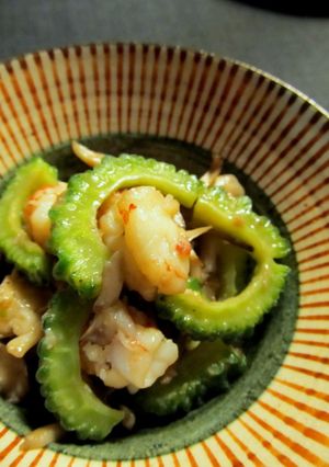 甘エビとゴーヤーの炒めもの-レシピのメイン写真