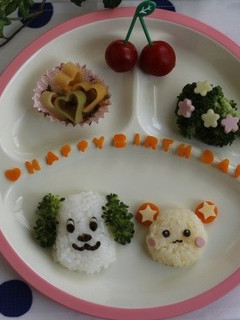 1歳お誕生日プレート♪ワンワンとうーたん-レシピのメイン写真