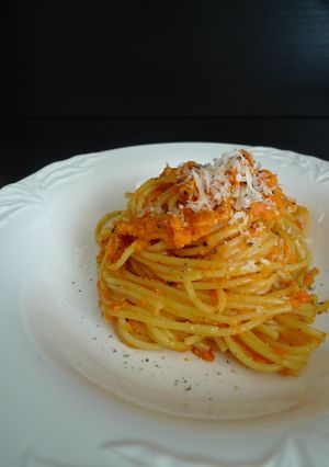 絶品キャロットクリームソースのパスタ-レシピのメイン写真