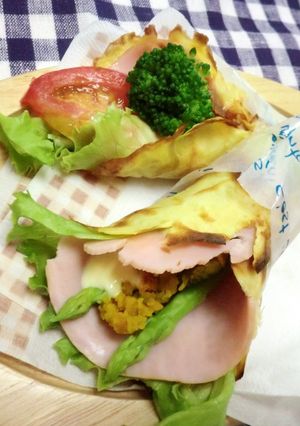 ロースハムでクレープサラダ✿-レシピのメイン写真