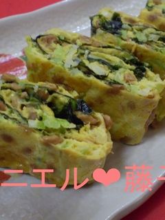 納豆と韓国海苔の卵焼き-レシピのメイン写真
