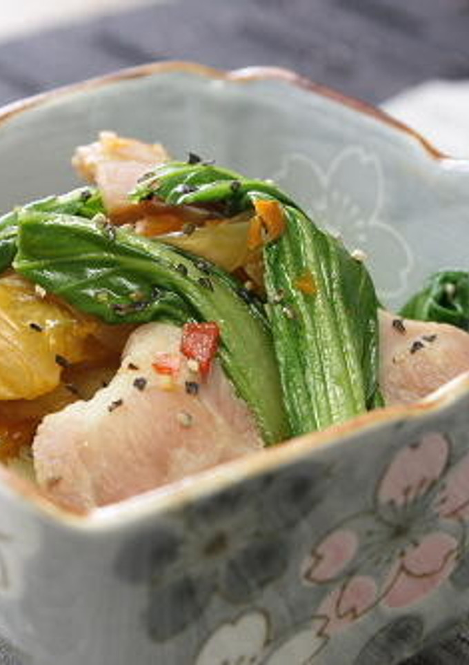 青梗菜とキムチの煮びたし-レシピのメイン写真